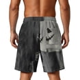 thumbnail image 5 of Sewkxo Mens Halloween Horror Pattern Soft Cotton Sleep Shorts Casual Indoor Home Pajama Lounge Shorts,Gray L, 5 of 5