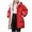 Watermelon Red, variant on Vibrex Warm Quilted Lightweight Puffer Jacket Winter Solid Color Down Long Sleeved Hooded Jacket for Childern Casual Outwear Jackets Girls Puffer Jacket Mid Length Jacket Travel Jacket 2-11 Years