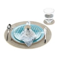 thumbnail image 2 of Kouboo Laguna Round Rattan Placemats For Dining Table, Heat Resistant Non-Slip Weave, Rattan Table Mat, White Wash, 2 of 5