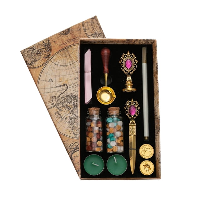 Juego de Sellado Macarena caja de regalo herramientas artesanales manualidades DIY Violeta