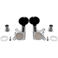 thumbnail image 4 of Musiclily Basic 2R2L Sealed Ukulele Tuners Tuning Pegs Keys Machine Heads Set, Chrome with Black Button, 4 of 6