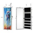 thumbnail image 2 of Gymax Armoire à Bijoux Miroir Mural / Porte Monté Verrouillable W / Image Magnétique, 2 of 10