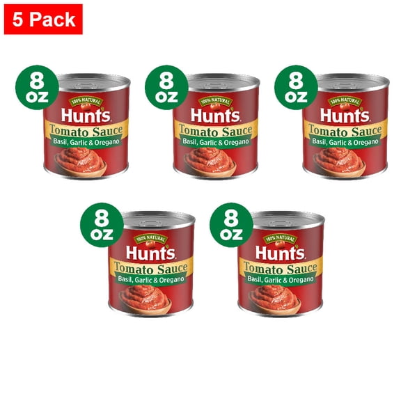 Hunts Tomato Sauce with Basil, Garlic and Oregano 8 oz - 5 Pack