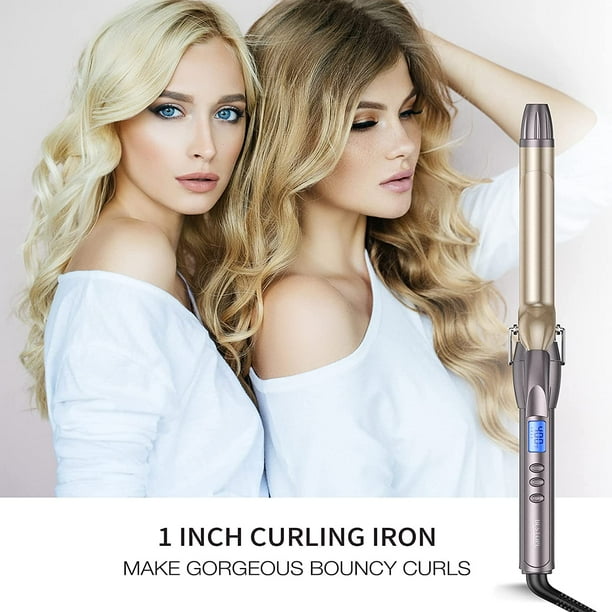 HTAIGUO 1.25 Inches Curling Iron with Tourmaline Ceramic Coating