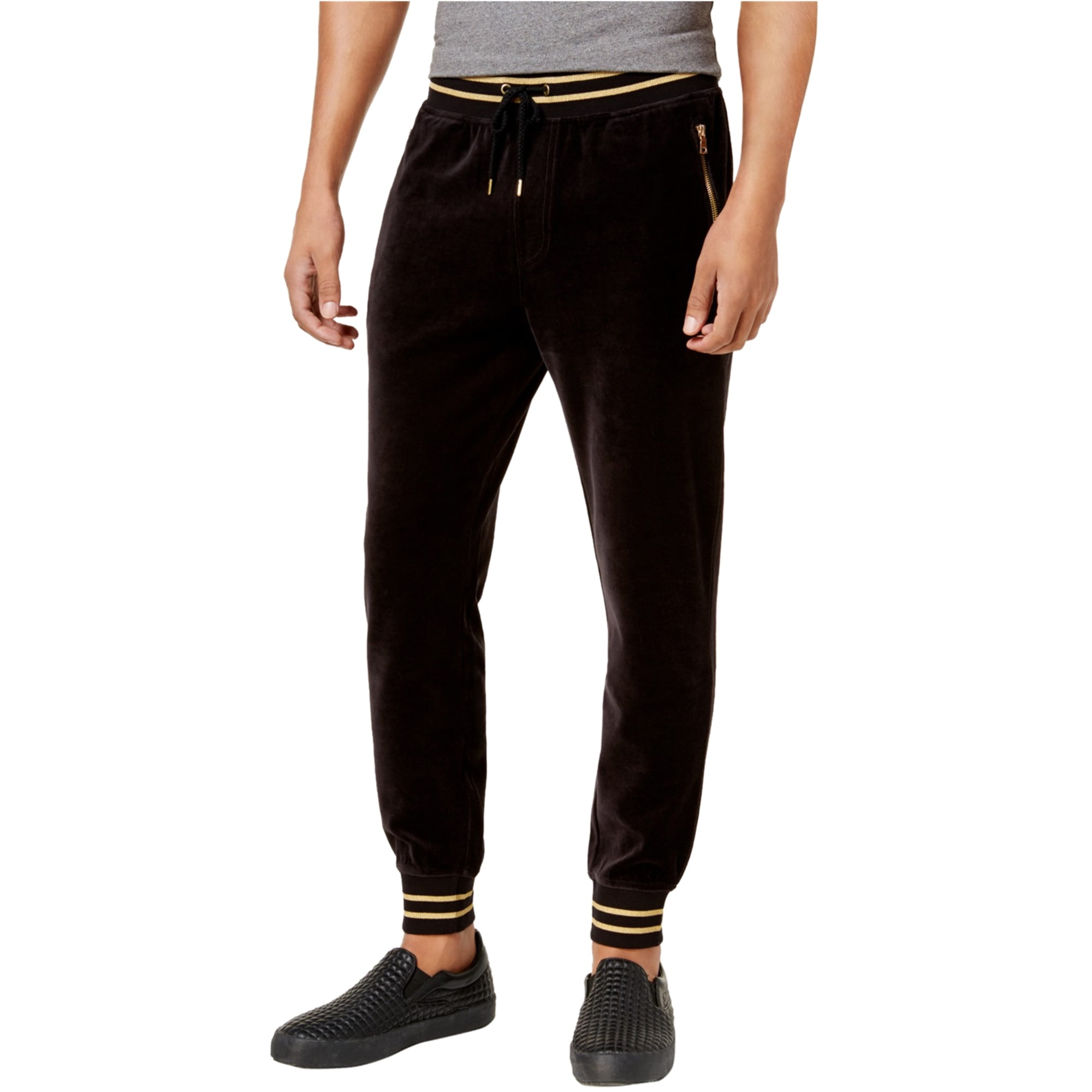 I-N-C Mens Striped-Trim Casual Jogger Pants
