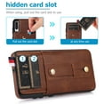 thumbnail image 3 of TECH CIRCLE Wallet Case for Samsung Galaxy A70,  Soft PU Leather Credit Card Holder Wristband Shockproof Protective Case For Samsung A70 6.7 (2019),Brown, 3 of 9