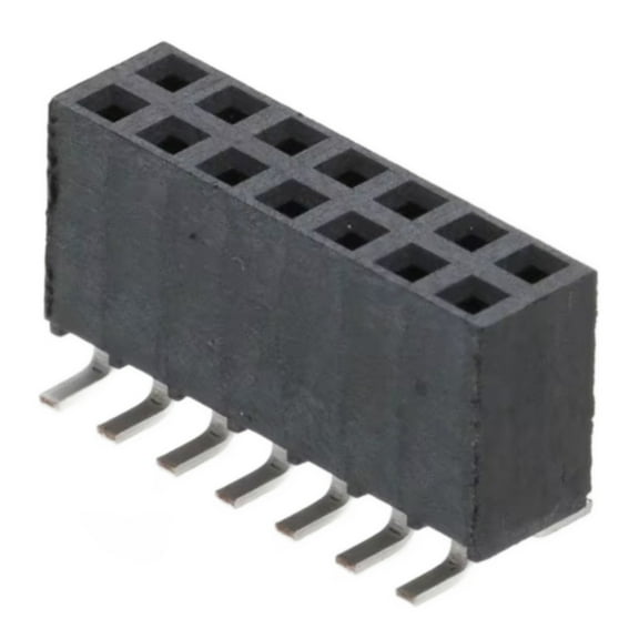 Pack of 5 SSW-107-22-S-D-VS-P Connector 14 Position Receptacle 0.100 (2.54mm) Surface Mount Gold
