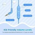 thumbnail image 6 of On-Ear Kids Headphones, Wired Headphone w/Mic, Safe Volume Limited Children Earphones, 6 of 6