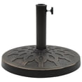 thumbnail image 2 of Base de sombrilla VidaXL, redonda, poliresina, bronce, 13 cm, para paraguas, 2 of 6