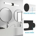 thumbnail image 6 of Luxrite LED Black Bathroom Vanity Light Fixtures 36 Inch 5CCT 2700K-5000K 30W 2200 Lumens Dimmable Damp Rated, 6 of 7