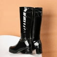 thumbnail image 6 of Tejiojio Clearance Fashion Large Size Boots Women Autumn Long Tube Low Heeled Shoes Boots Pointed Boots Knight Boots, 6 of 9