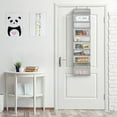 thumbnail image 2 of Over The Door Pocket Organizer Hanging Storage 5 Large Clear Windows Pocket Organizers Behind The Door/Wall/Nursery Closet Door Organizer for Bedroom Bathroom, 2 of 6