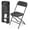 Black, variant on Alpinel 10 Pack White Plastic Folding Chair, Indoor Outdoor Portable Stackable Commercial Seat with Steel Frame 350lb. Capacity for Events Office Wedding Party Picnic Kitchen Dining