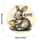 thumbnail image 4 of Letrero redondo para puerta de Pascua Letrero para puerta con conejito para uso diario en cafetería rústica Decoración para la puerta principal del hogar, 4 of 5