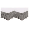 thumbnail image 2 of Inteprter Ambiente elegante y elegante en el hogar Funda para somier con volantes Faldas de cama duraderas Gris US-Full54*75in Gris EE.UU.-Full54*75in 2Conjunto, 2 of 6