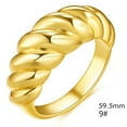 thumbnail image 3 of Anillos para mujer, regalos para mujer, nuevo anillo roscado para hombre y mujer, anillos de pareja, anillo chapado en oro, anillo de moda., 3 of 4
