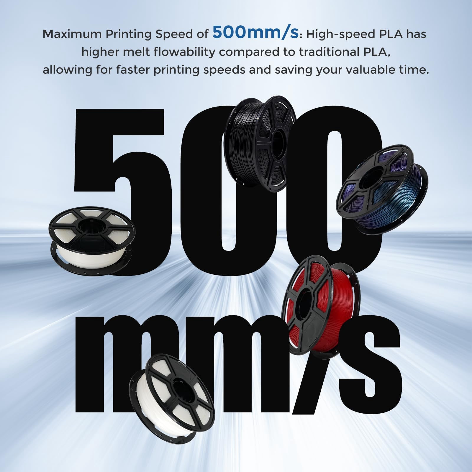 Flashforge Rapid PLA Filament 1.75mm,1KG/2.2lbs High Speed PLA 3D Printer Filament, Burnt Titanium