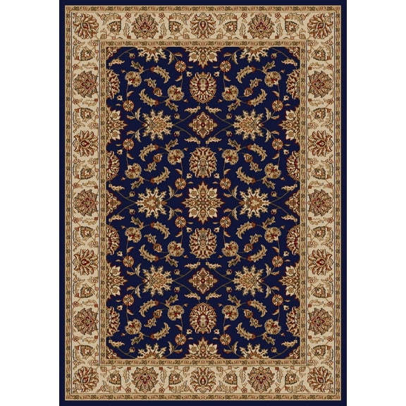 Vitaly Rafiqi Area Rug 1592 Navy Blue Italian Bordered 2' 2" x 7' 7" Rectangle