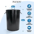 thumbnail image 4 of Plexon 20 Gallon Metal Trash Can with Lid Outdoor Large Garbage Can Decorative Trash Can Heavy Duty Powder Coated Metal Bucket with Lid for Garage Workshop Storage Farmhouse, Black, 4 of 9