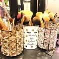 thumbnail image 3 of Makeup brush holder, storage container, crystal dressing table decoration, personalized foaming comb brush pen holder container, 3 of 9