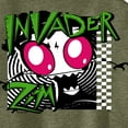 thumbnail image 3 of Invader ZIM - ZIM Angry - Retro Checkered Board - Juniors High Neck Tank Top, 3 of 5