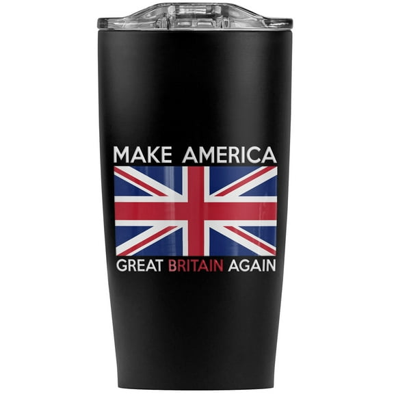 Make America Great Britain Again Funny Stainless Steel 20 oz Travel Tumbler, Vacuum Insulated & Double Wall with Leakproof Sliding Lid | Great for Coffee/Hot Drinks and Cold Beverages