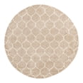 thumbnail image 3 of Unique Loom Trellis Shag Collection Area Rug - Ruby (7' 10" Round Light Brown/Ivory), 3 of 10