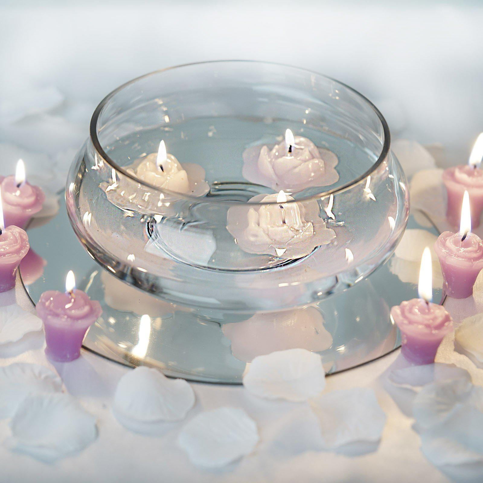 7" Floating Candle Glass Bowls