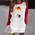 thumbnail image 1 of ICHUANYI Clearance Ladies Fashion Casual Print O- Neck Stitching Long-Sleeved Long Sweater Top ICHUANYI "ICHUANYI", 1 of 5