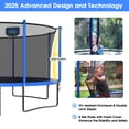 thumbnail image 3 of YORIN Trampoline, 14FT Trampoline for 6-7 Kids Adults with Enclosure Net, 1400LBS Outdoor Trampoline with Basketball Hoop, Ladder, Galvanized Anti-Rust Coating Heavy Duty Round Trampoline, 3 of 7