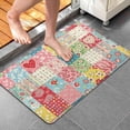 thumbnail image 4 of Pioneer Flower Floral Print Pattern Bathroom Rugs Mat, Non Slip Microfiber Bathroom Rug with Rubber Backing, Soft Mats for Bathroom Floor Tub Shower, 20"x32", 4 of 5