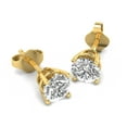 thumbnail image 4 of IGI certified 1/3 Carat TW Natural Diamond Stud Earrings 14k Yellow Gold (G, I2), 4 of 5