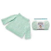 Bernat Velvet Sweater Crochet Kit, Mint, 2 Pieces