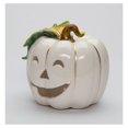 thumbnail image 4 of Ceramic White Pumpkin Tealight Candle Holder 5x4 Fall Halloween, 4 of 5