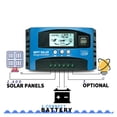 thumbnail image 2 of MPPT Solar Charge Controller 12V 24V 60A 80A 100A Dual USB LCD Display Auto Cell Panel Charger Regulator With Load, 2 of 6