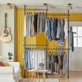 thumbnail image 4 of Adjustable Freestanding Wardrobe Rack, Heavy Duty Clothing Rail for Bedroom Use, Durable Garment Stand with Telescopic Design, 4 of 5