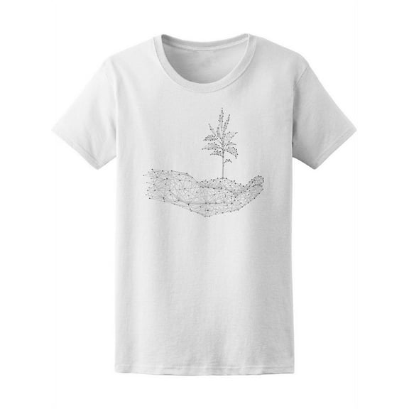 Abstract Plant In Hand Tee Women's -Image by Shutterstock