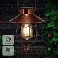 thumbnail image 4 of Vintage Metal Solar Lantern for Outdoor Hanging | Warm White Led Garden & Patio Light | Automatic On/Off | Ip44 Weather Resistant | Decorative for Yard & Tree, 4 of 6