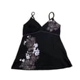 thumbnail image 3 of DHFJKG Womens Tank Tops Gothic Floral Print Spaghetti Strap V Neck Sexy Slim Fit Summer Camisole Beach Vacation Clothes Soft Top, 3 of 3