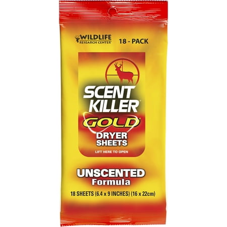 Scent Killer Gold Dryer Sheets Unscented