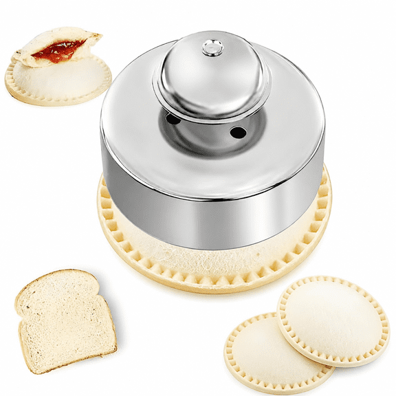 RAIRSKY Sandwich Cutter,Uncrustables Sandwich Maker,3.5" Cookies Cutter 304 Stainless Steel,Peanut/Butter/Jelly Sandwiches Tool,Sandwich Cutter and Sealer,DIY Sandwich Cutter Maker for Kids Lunch
