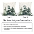 thumbnail image 6 of Christmas Trees Snowflake Pillow Covers 18x18 Inch 2 Pack Winter Forest Green Christmas Throw Pillow Covers Winter Holiday Pillowcases Cotton Linen Cushion Covers For Couch Bed Sofa Chair Car Decor, 6 of 6