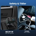 thumbnail image 4 of NEXPOW 150W Car Charger Adapter, 12V–24V Multiport Fast Charging with Built-In USB-C & Lightning Cables and LED Voltage Display, 4 of 9