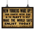 thumbnail image 2 of Print: New Yorkers Wake Up!! Your Country Needs You In The Navy To Help, 2 of 4