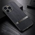thumbnail image 1 of Allytech for Apple iPhone 14 Pro 6.1 inch (2022) Case,Durable PU Leather/Soft TPU Wooden Texture Back Shockproof Case Anti-slip [All-inclusive Lens Protection] Slim Fit Phone Cover,Black, 1 of 7
