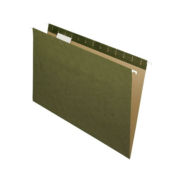 Staples Recycled Reinforced Hanging File Folders 5-Tab Lgl Std Gn 25/BX ...