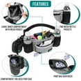 thumbnail image 3 of PetAmi Dog Fanny Pack, Treat Pouch for Dog Walking, Training, Built in Poop Bag Dispenser, Water Bottle Holder, Collapsible Bowl, Pet Treat Waist Belt for Hiking, Running, Kibbles (Grey), 3 of 7