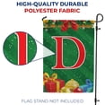 thumbnail image 4 of America Forever Monogram Christmas Garden Flag Letter D 12.5 x 18 inch Double Sided Merry Christmas Gifts Presents Ornament Ball Winter Farmhouse Red & Green Holiday Yard Outdoor Decoration, 4 of 7
