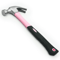 Pink Power 16oz Pink Hammer – Small Hammer for Women – Mini Claw Hammer for Pink Tools – DIY and Craft Hammer for Women All Purpose Hammer with Slip Resistant Handle for Girls Ladies