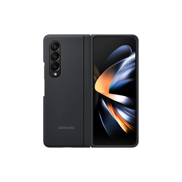 Funda para teléfono Samsung Galaxy Z Fold4, delgada, de pie, negra